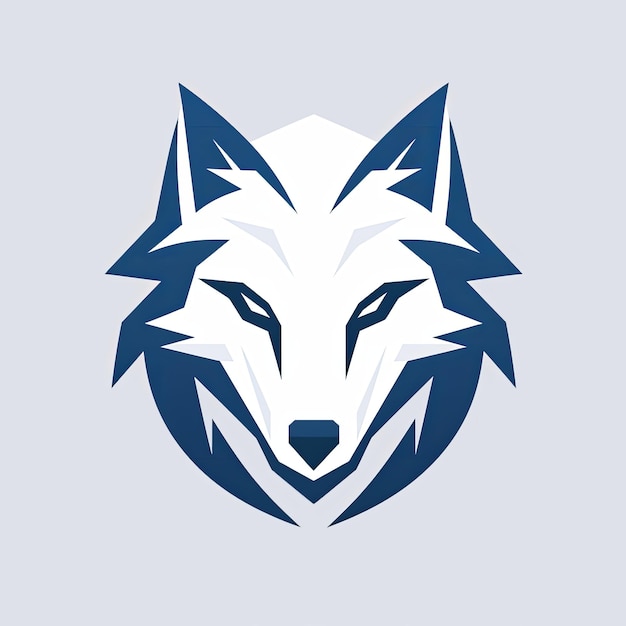 Schlankes und minimalistisches Wolf-Maskottchen-Logo