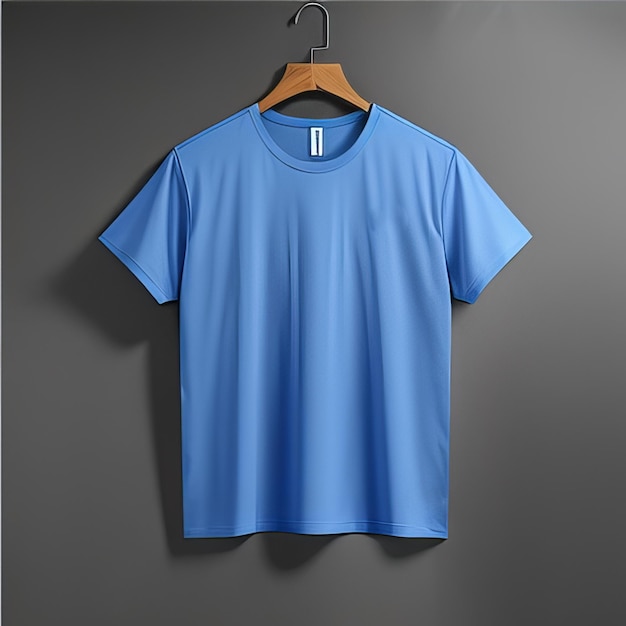 schlichtes hellblaues Blanko-Mockup-Shirt