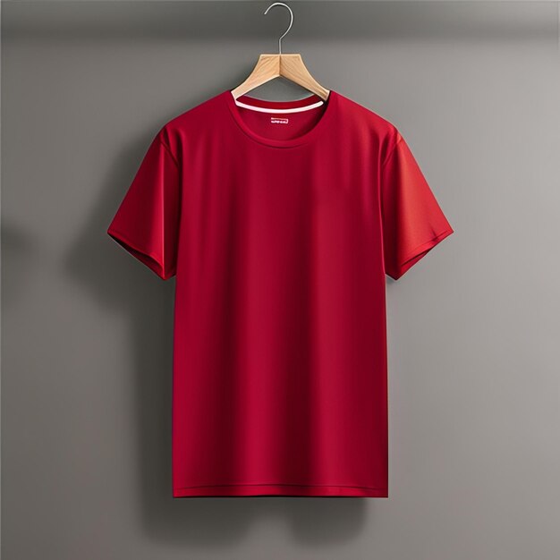 schlichtes rotes Blanko-Mockup-Shirt