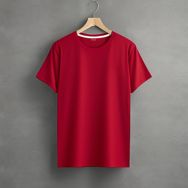 schlichtes rotes Blanko-Mockup-Shirt