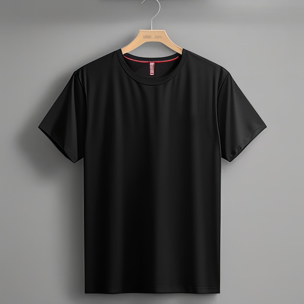 schlichtes schwarzes Blanko-Mockup-Shirt