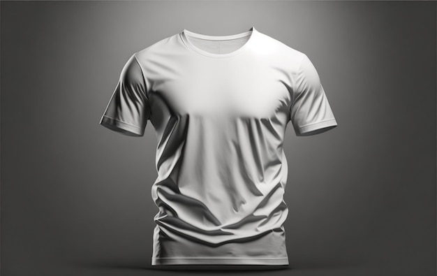 Schlichtes weißes T-Shirt auf grauem Hintergrund