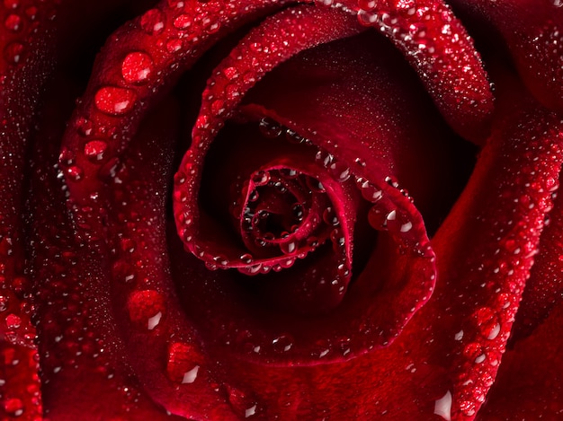 Schließen Sie herauf rote rosafarbene Blume