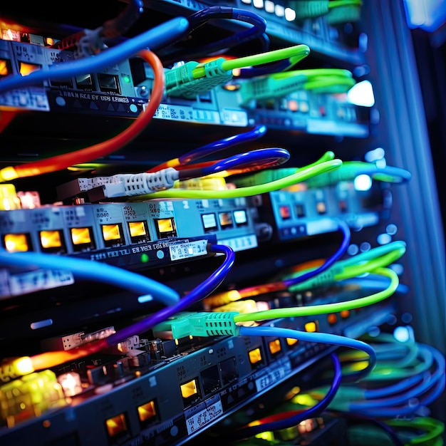 Schließung von Netzwerkkabeln, die mit dem Schalter im Internet-Datenzentrumsraum verbunden sind