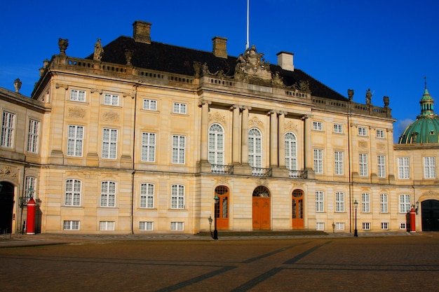 Schloss Amalienborg Winterresidenz der königlichen Familie in Kopenhagen Dänemark