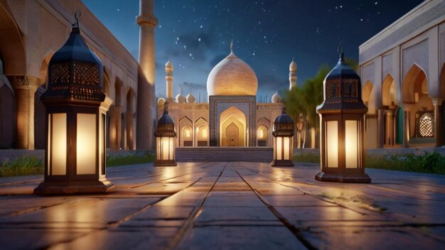 Schloss-Design-Hintergrund in der Nacht für Edi Mubarak