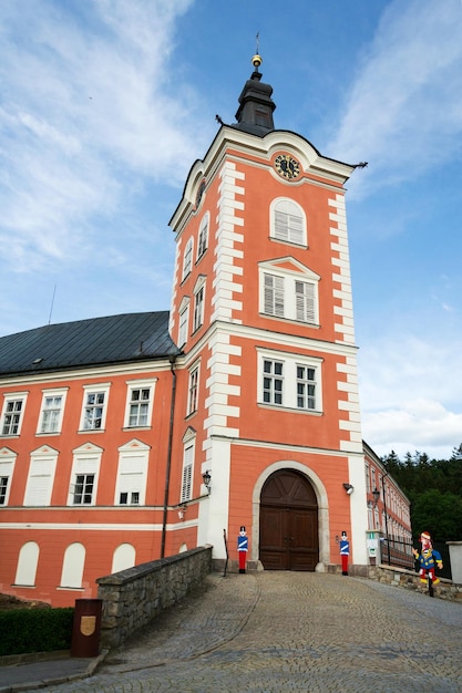 Schloss in Kamenice nad Lipou Vysocina Region Pelhrimov Bezirk Tschechische Republik sonnigen Sommertag