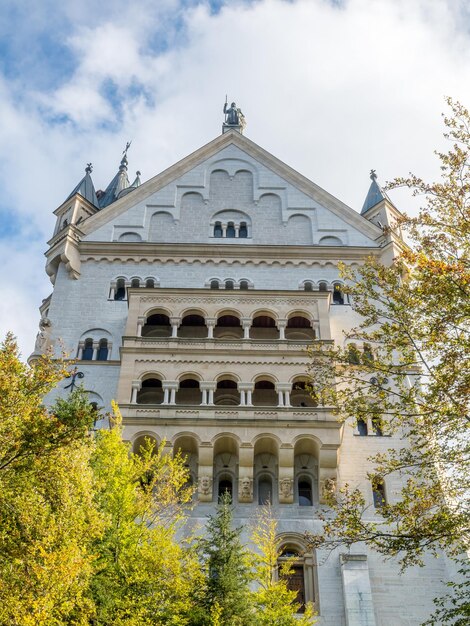 Schloss Neuschwanstein in Deutschland Rückansicht