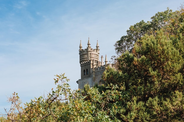 Schloss Schwalbennest auf dem Felsen über dem Schwarzen Meer. Gaspra. Krim