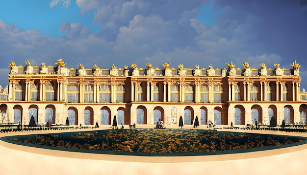 Schloss Versailles ohne die Menschenmassen in Paris