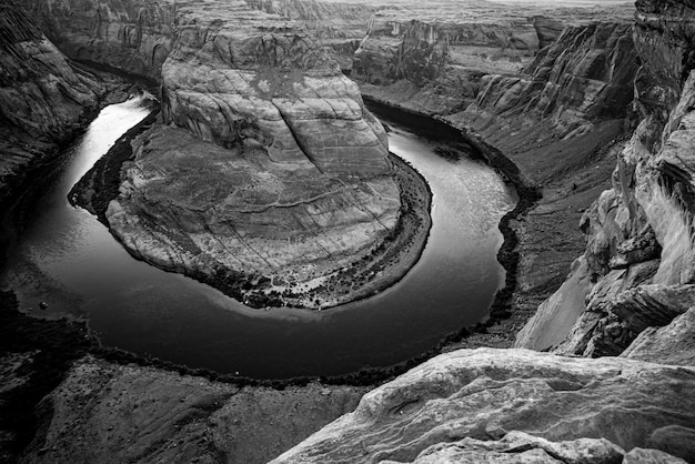 Schlucht im Glen Canyon National Recreation Area Horseshoe Bend und Colorado River Adventure Place