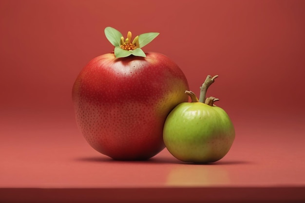 Schmackhafte Granatapfel-Gemälde, Hintergrundillustration, chinesische Küche, Früchte