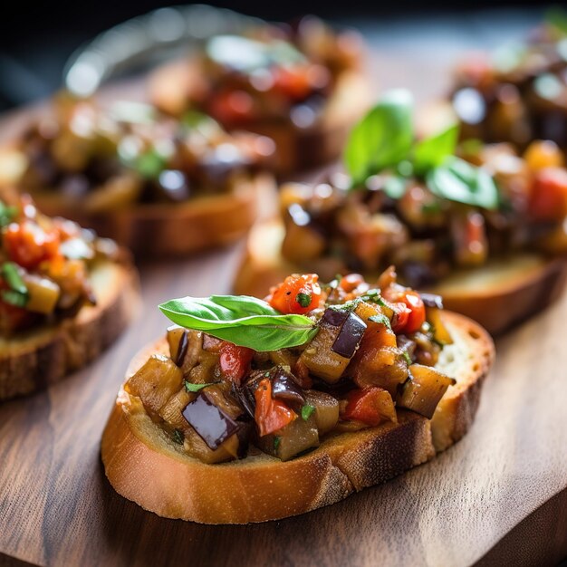 schmackhafte vegane Bruschetta