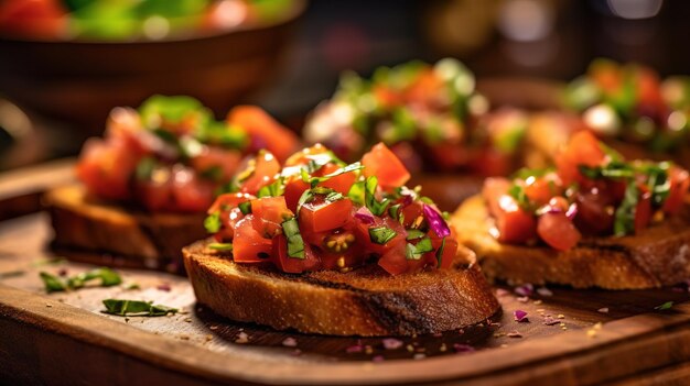 schmackhafte vegane Bruschetta