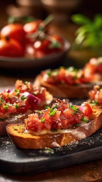 schmackhafte vegane Bruschetta