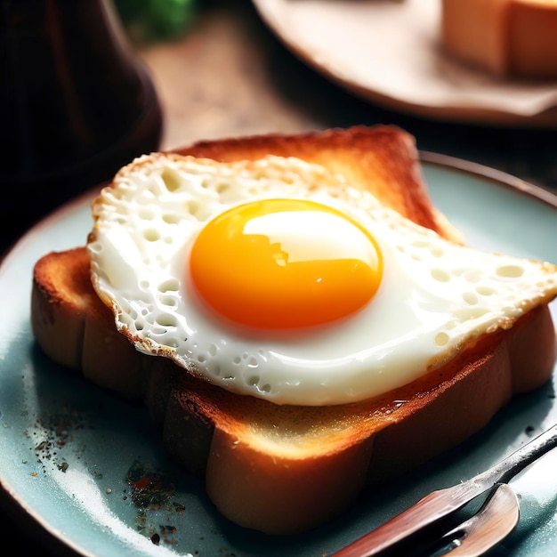 Schmackhafter Toast mit Spiegelei