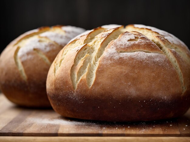 Foto schmackhaftes brot auf dem holztisch