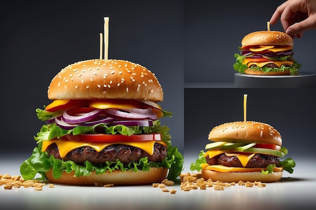 schmackhaftes Burger-Banner