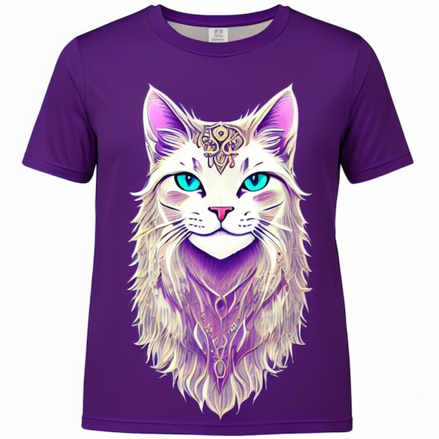 Schmal geschnittenes T-Shirt mit Katzen-Print