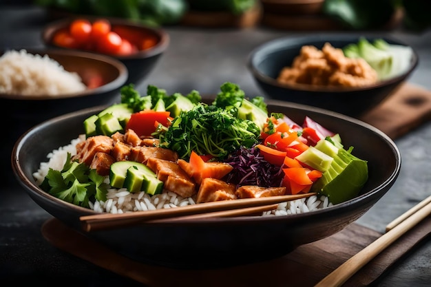 Schmecken Sie das magische, köstliche Essen Erlebnisse KI generiert das beste Essen Foto