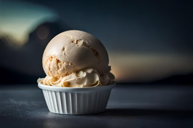 Schmelzen von Eiscreme in einem Kegel