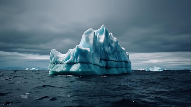 Schmelzender Eisberg auf dem Ozean Konzepte für globale Erwärmung und Klimawandel