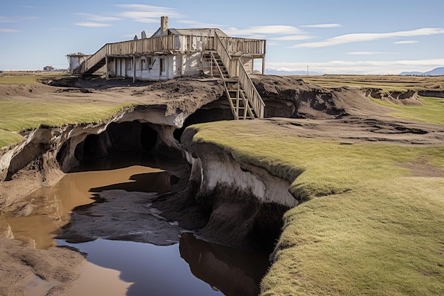 Schmelzender Permafrost verursacht Schaden an der Infrastruktur und Instabilität