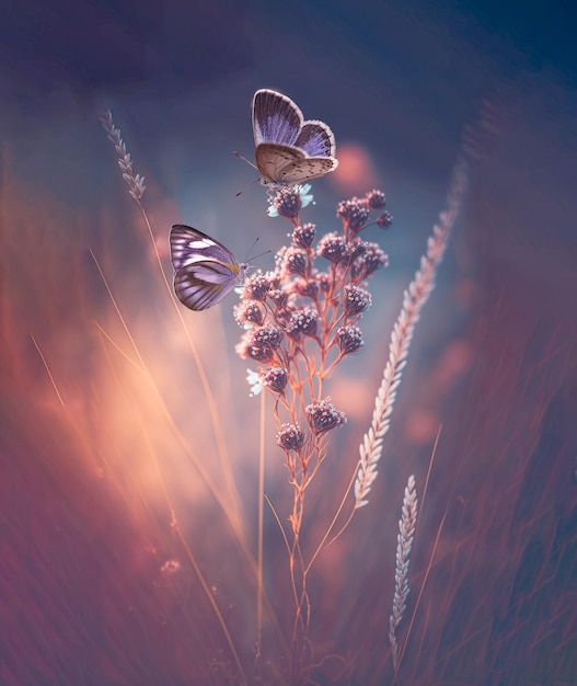 Schmetterling auf Blüte