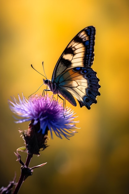 Foto schmetterling in der blume