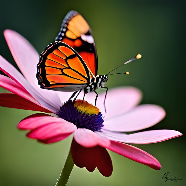 Schmetterling ruht auf einer Blume