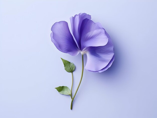 Schmetterlings-Erbsenblume im Studio-Hintergrund Einzel-Schmetterling-Erbstenblume Schöne Blume