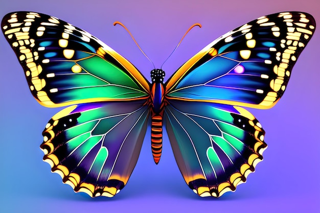 Schmetterlingsdesign mit mehrfarbigem Muster