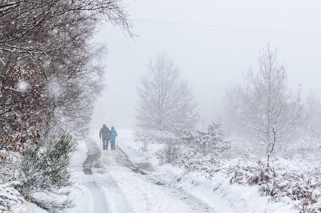 Schnee bedeckt die Straßen