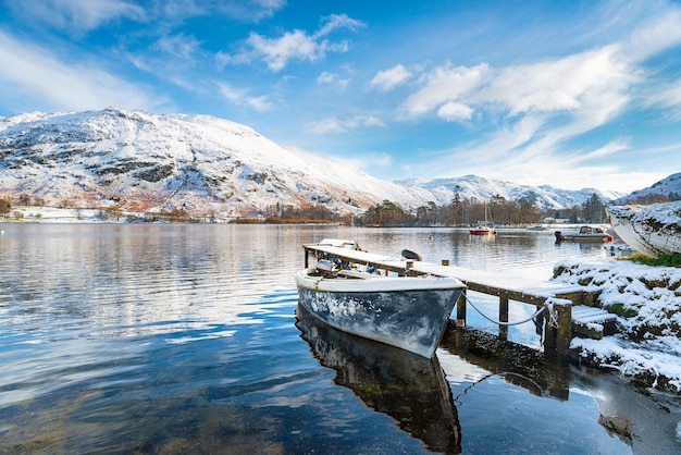 Schnee bei Glenriding auf Ullswater