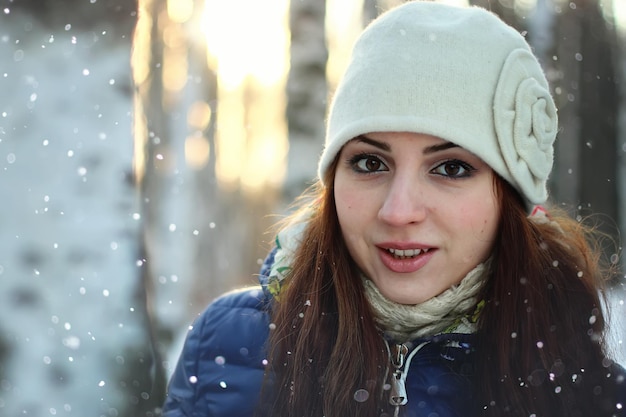 Schnee Winterportrait weiblich