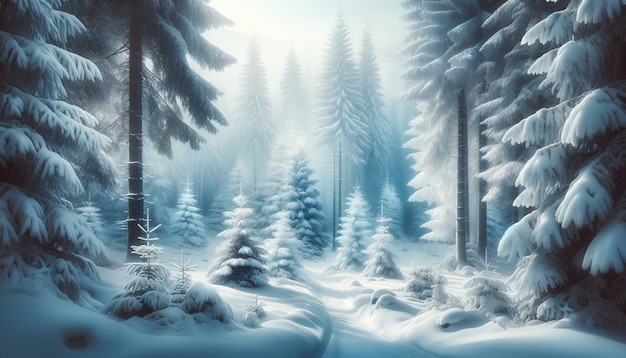 Schneebedeckte Winterlandschaft