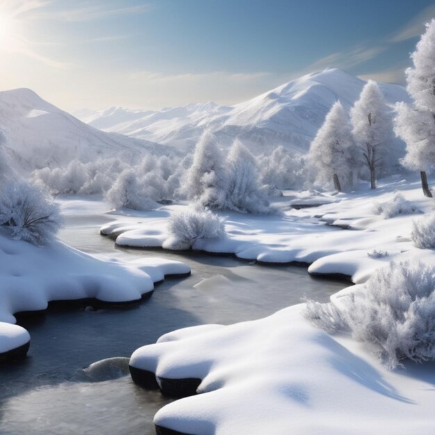 Schneebedeckte Winterlandschaft