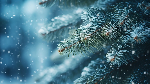 Schneefall im Winterwald Weihnachtszauber des neuen Jahres