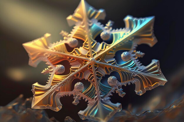 Schneeflocke 8k 3D lebendige Illustrationen Lichttag hyperrealistisch