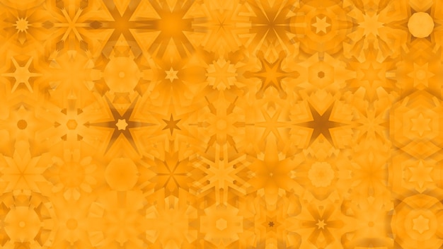 Schneeflocken auf orangefarbenem Hintergrund
