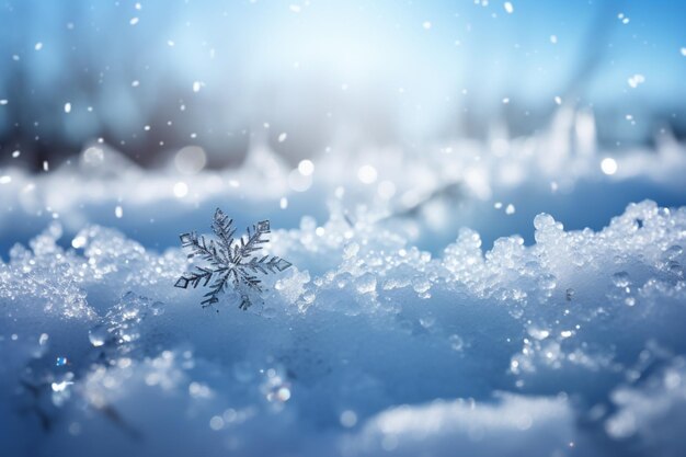 Schneeflocken schmücken anmutig ein Winterwunderland Weihnachtsschnee Lichthintergrund