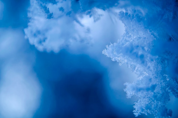 Schneeflocken schneeblauer hintergrund für ihre inschrift