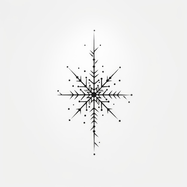 Schneeflocken-Tattoo-Design Generative KI