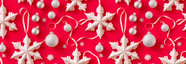 Schneeflocken und Ornamente Weihnachtstapete