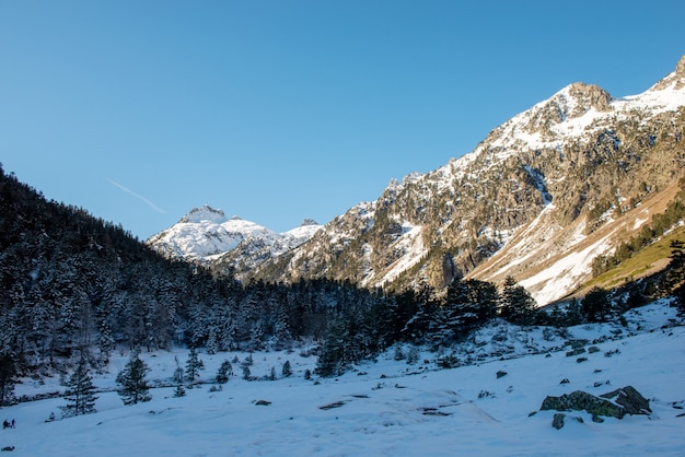 Schneelandschaft in den französischen Pyrenäen