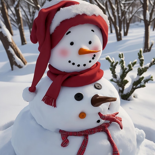 Foto schneemann am charismas-vorabend, generiert von ki