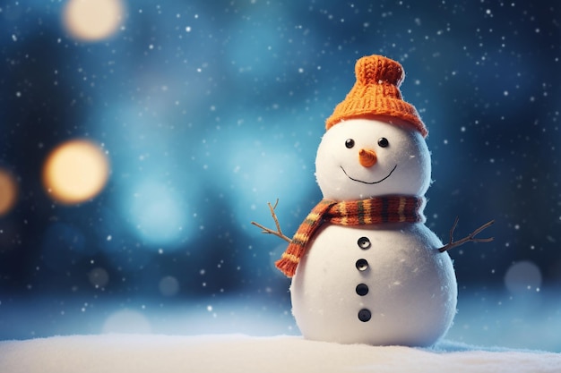 Schneemann-Schnee-Silhouette-GIF im Stil von Lensbaby Effect Daz3D Dunkelorange und Dunkelcyan