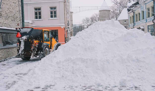 Schneereinigung von der Straße