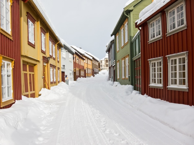 Foto schneestadt norwegen