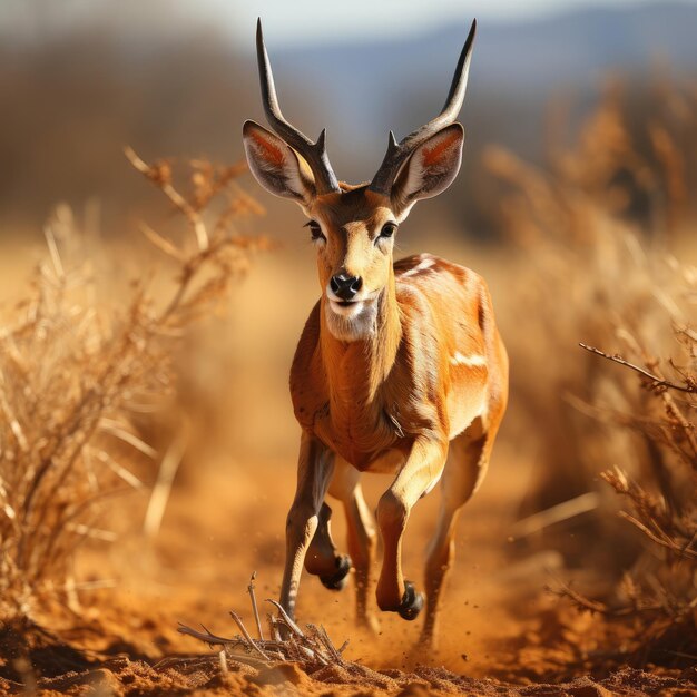 Schnelle Antilope im Grasland